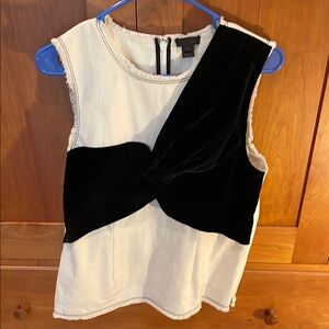 Elegant Black and White Women's Top
